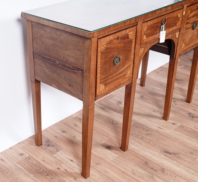 Lot 93 - A 19th Century inlaid mahogany and satinwood banded sideboard