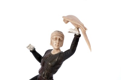 Lot 313 - Two bronzed Art Deco Style figures in the manner of Demetre Chiparus