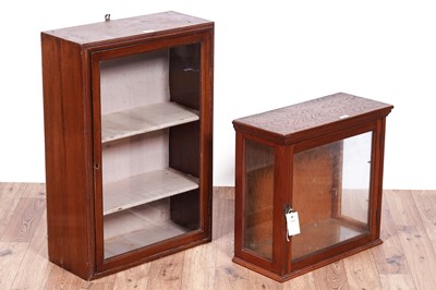 Lot 110 - Two vintage mahogany tabletop cabinets