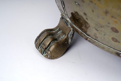 Lot 244 - A Victorian brass jardiniere and another