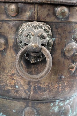 Lot 244 - A Victorian brass jardiniere and another