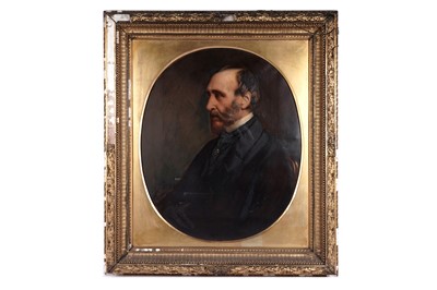 Lot 24 - Robert Frain - Half length portrait of a gentleman wearing a gold stick pin | oil