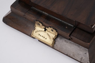 Lot 248 - A walnut Betjemann’s Patent ‘Self Closing’ book slide