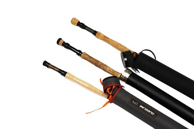 Lot 1845 - Three fishing rods: including a G. Loomis GLX 9’8” #8