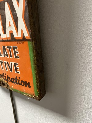 Lot 148 - ﻿A vintage Brooklax 'Chocolate Laxative' enamel sign