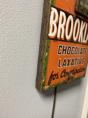 Lot 148 - ﻿A vintage Brooklax 'Chocolate Laxative' enamel sign