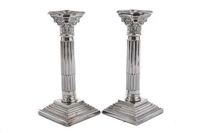 Lot 263 - A pair of Elizabeth II silver candle sticks