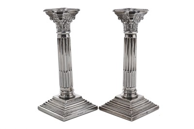 Lot 265 - A pair of Elizabeth II silver candle sticks