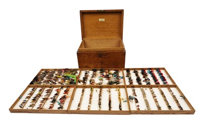 Lot 1904 - Farlows & Co: an early 20th Century fly box containing approx. six hundred salmon and trout flies