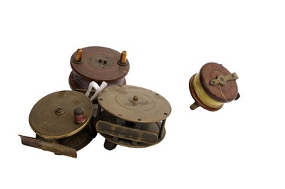 Lot 1805 - A collection of four late 19th/early 20th Century fishing reels