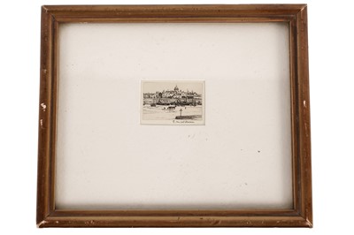 Lot 23 - Eli Marsden Wilson - Low-Tide Margate Harbour | miniature print for Queen Mary's Doll's House