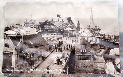 Lot 1343 - An album of approximately ninety early 20th Century postcards of Weston Super Mare