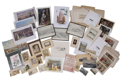 Lot 236 - ﻿A selection of 19th Century and later book plates and engravings; and other ephemera