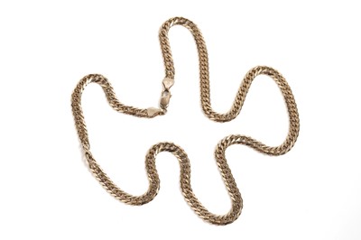 Lot 629 - A 9ct yellow gold fancy link chain necklace