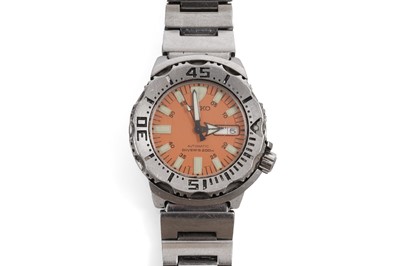 Lot 740 - Seiko Scuba Diver's 'Monster': a stainless steel cased automatic wristwatch