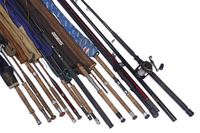 Lot 1815 - A collection of fly and coarse fishing rods