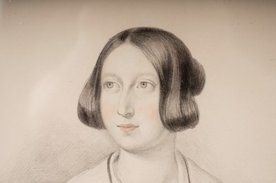 Lot 269 - 19th Century British School - Portrait pair of a young lady and a gentleman | pencil drawing