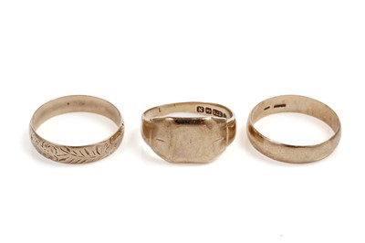 Lot 705 - Three gold rings