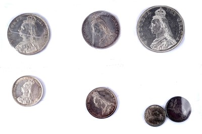 Lot 1271 - Queen Victoria 1887 silver coinage