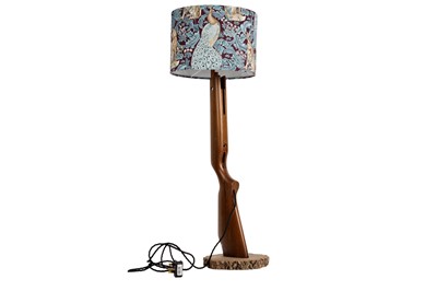 Lot 1940A - A converted air rifle table lamp