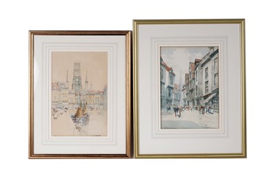 Lot 1600 - Victor Noble Rainbird - In Old Bruges, and Rouen | watercolour