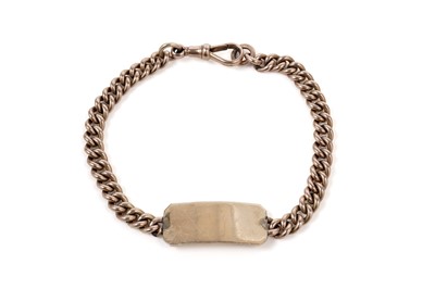 Lot 756 - A 9ct rose gold ID tag bracelet