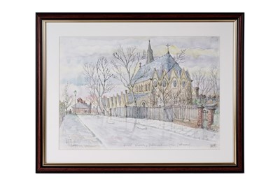 Lot 1583 - Charles Herbert "Charlie" Rogers - Christ Church, Gateshead-on-Tyne, February | watercolour