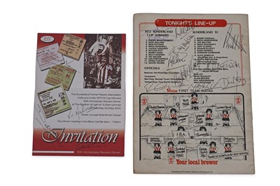 Lot 408 - A collection of signed Sunderland memorabilia and souvenirs