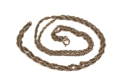 Lot 789 - A yellow gold fancy link chain necklace