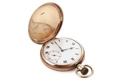 Lot 829 - A 9ct rose gold pocket watch