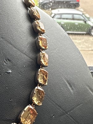Lot 21 - A 19th Century golden topaz rivière necklace