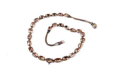 Lot 21 - A 19th Century golden topaz rivière necklace