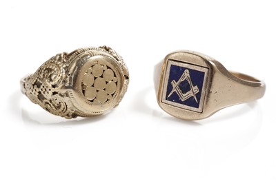 Lot 830 - Two gold signet rings