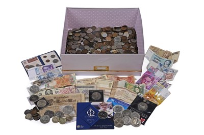 Lot 1220 - A collection of British and World coins and bank notes primarily 20th Century