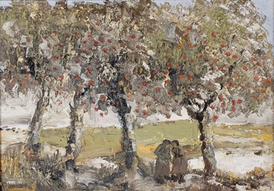 Lot 1650 - Pam Abrams - Orchard Gossip | oil