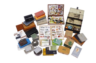 Lot 1864 - A large collection of flies and fly tins