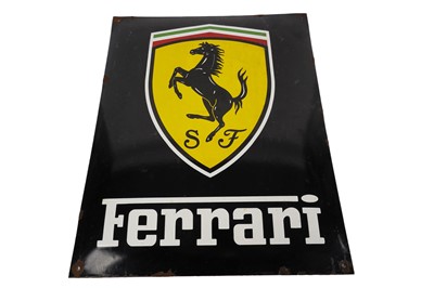 Lot 448 - ﻿An enamel Ferrari sign