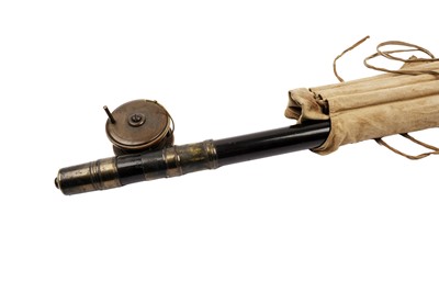 Lot 1809 - A Chas Farlow five-piece Prize Medal 1862 drop eye Fishing Rod; and T- Pape centre pin reel