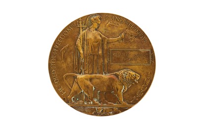 Lot 9 - A First World War bronze Memorial Plaque