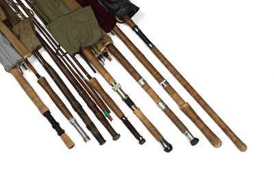 Lot 1876 - A collection of fishing rods