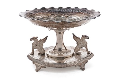 Lot 980 - An electroplated table centrepiece, early 20th Century