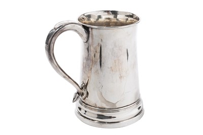 Lot 981 - A silver-plated oversized tankard