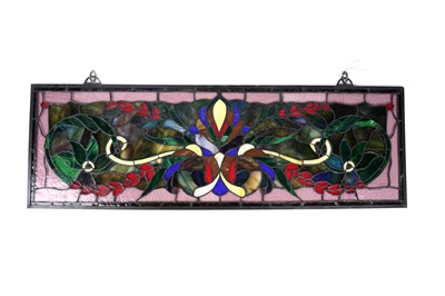 Lot 494 - A mid-20th Century stained glass panel