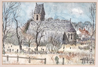 Lot 167 - Charles Herbert "Charlie" Rogers - St Cuthberts, Durham | watercolour
