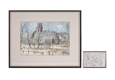 Lot 167 - Charles Herbert "Charlie" Rogers - St Cuthberts, Durham | watercolour