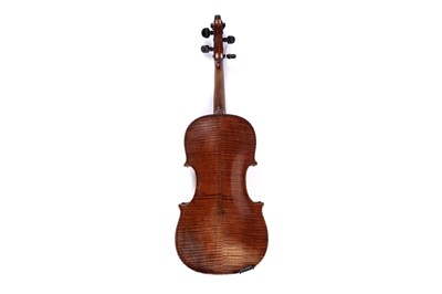 Lot 28 - A cased violin, with bow