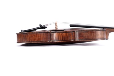 Lot 28 - A cased violin, with bow