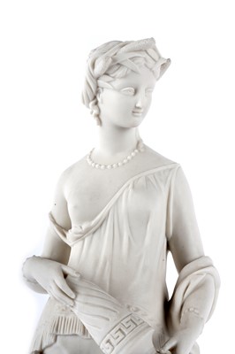 Lot 1097 - A Goss Parian figure Leda and the Swan