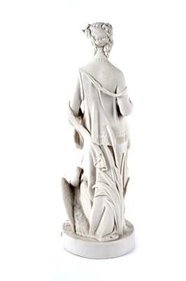 Lot 1097 - A Goss Parian figure Leda and the Swan