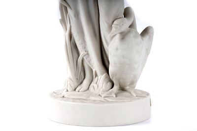 Lot 1097 - A Goss Parian figure Leda and the Swan